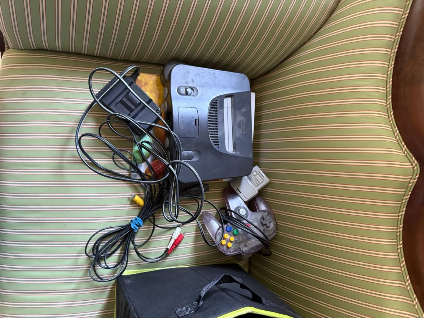 Nintendo 64 Console with Controller and Accessories thumbnail