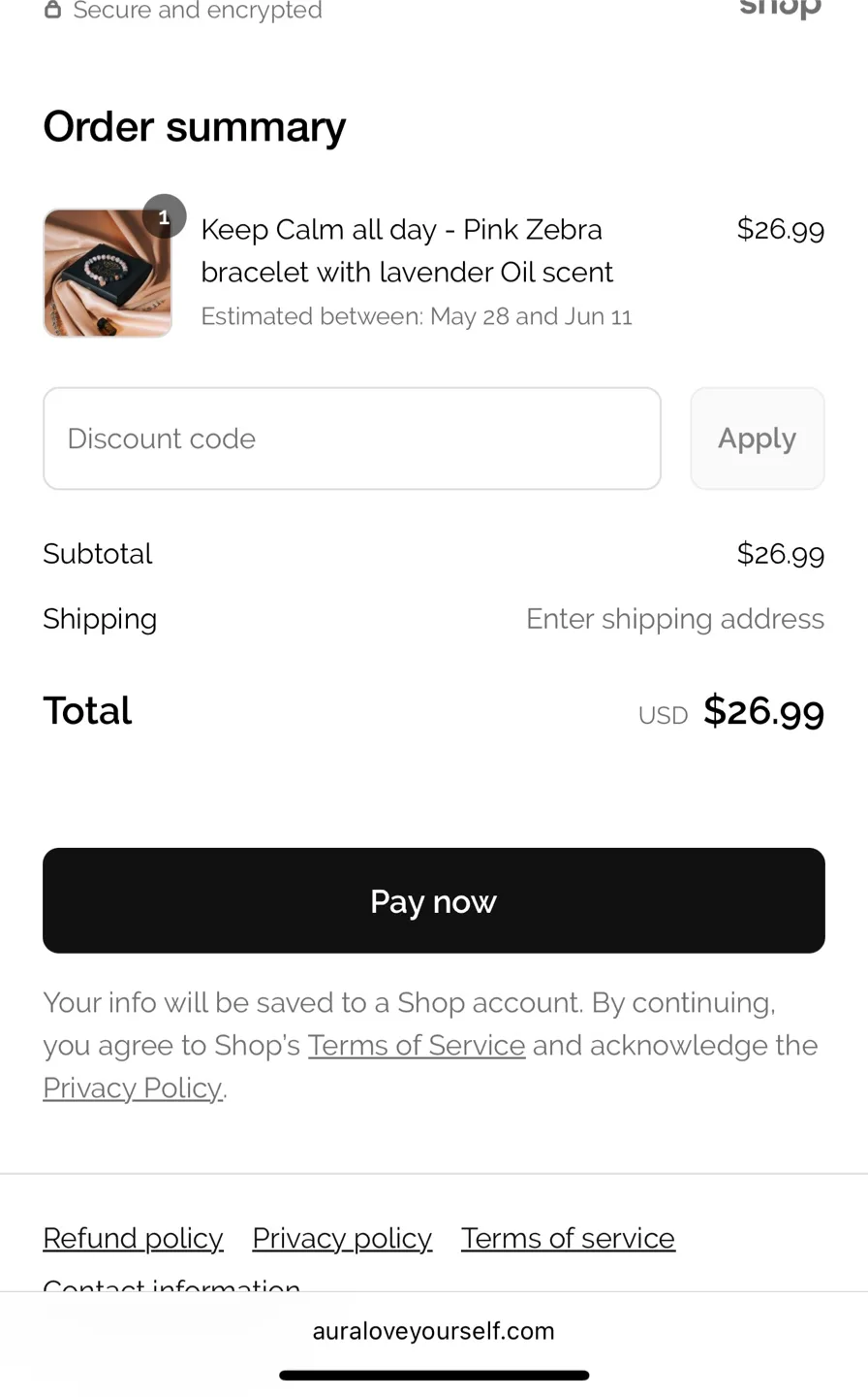 Aura Love Yourself Diffuser Bracelet - Pink Zebra image indicator(4)