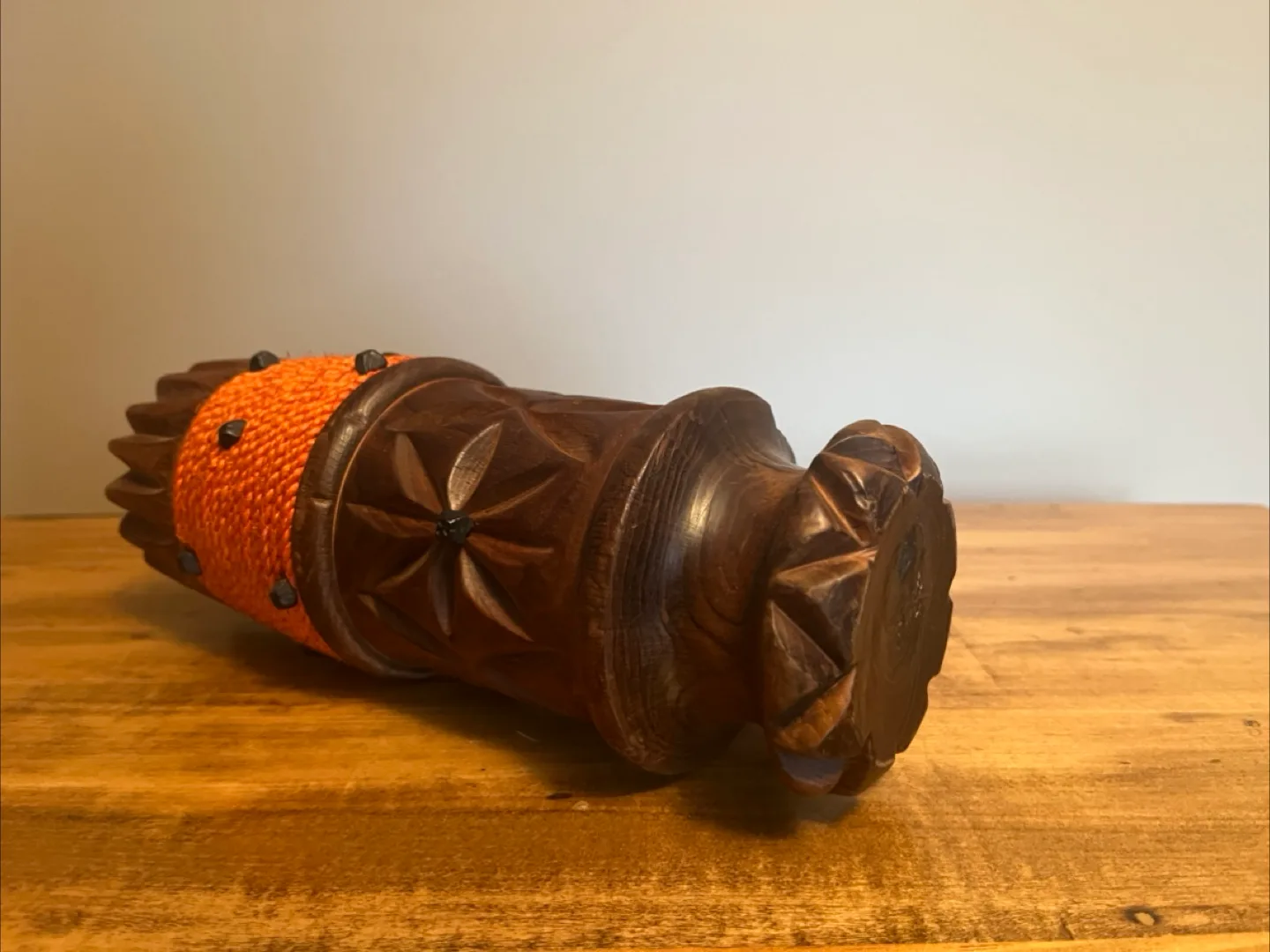 Vintage 1970s Hand Carved Wooden Tiki Mug image indicator(8)