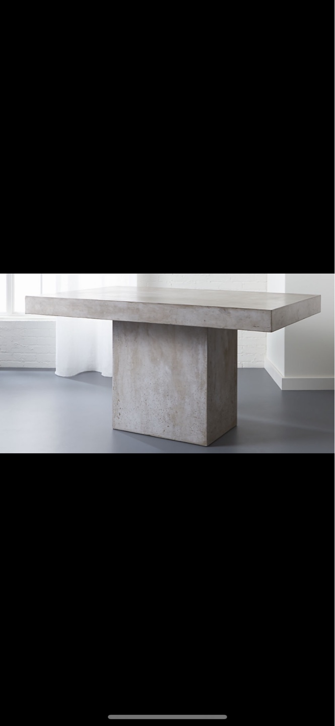 Concrete Dining Table with Bench