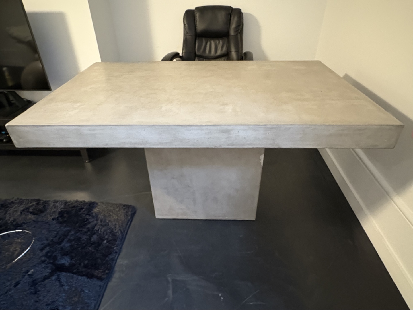 Concrete Dining Table with Bench - photo 3