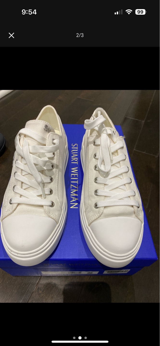 Stuart Weitzman Low Top Canvas Sneakers - photo 2