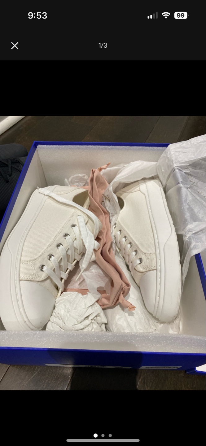 Stuart Weitzman Low Top Canvas Sneakers