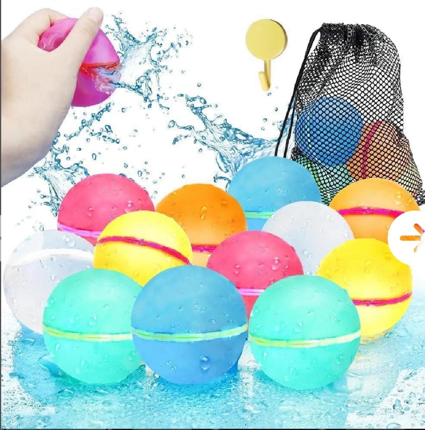 12 Pack Glow in the Dark Water Balls for Kids thumbnail