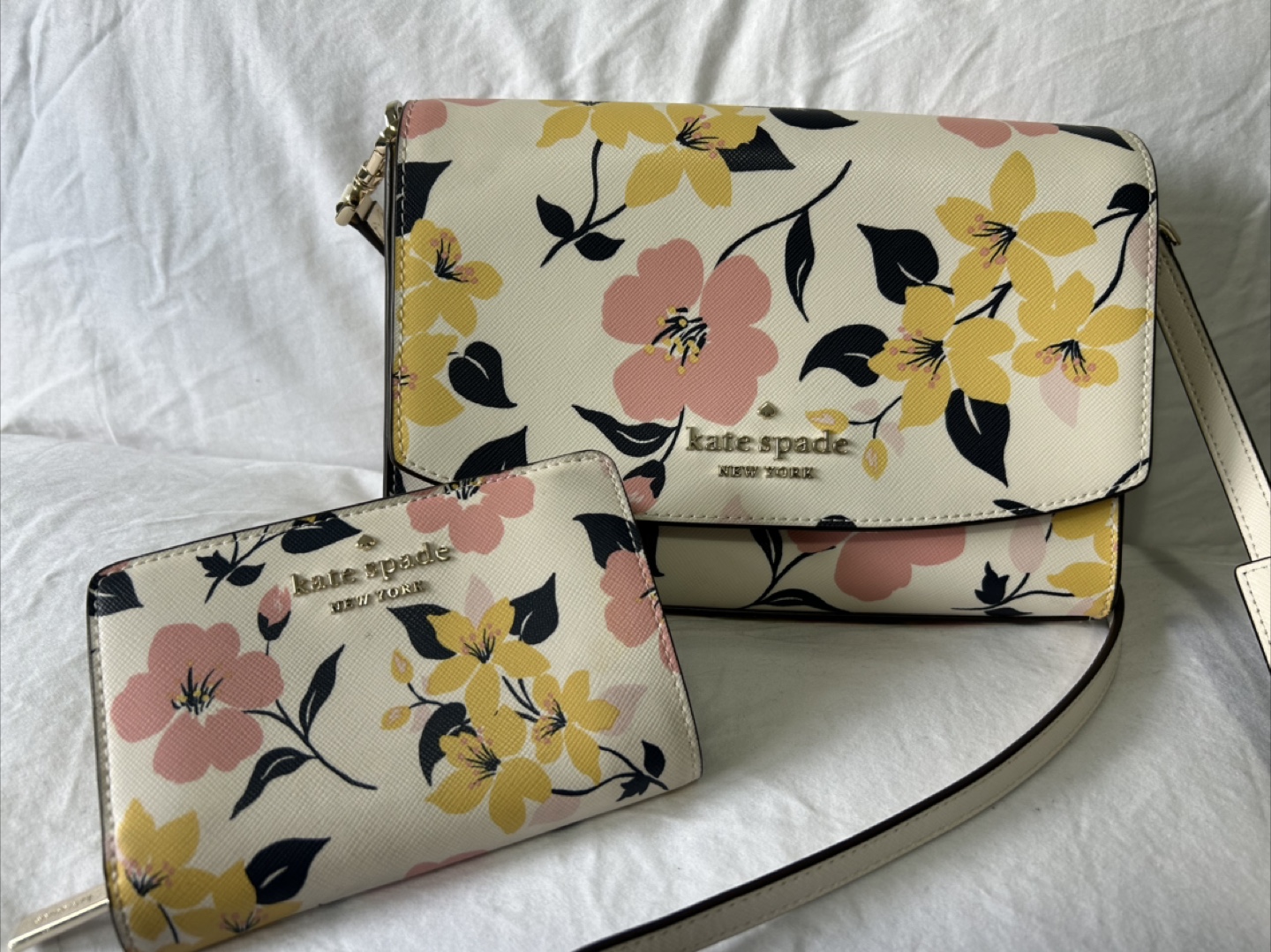 Kate Spade New York Floral Crossbody Bag and Wallet Set