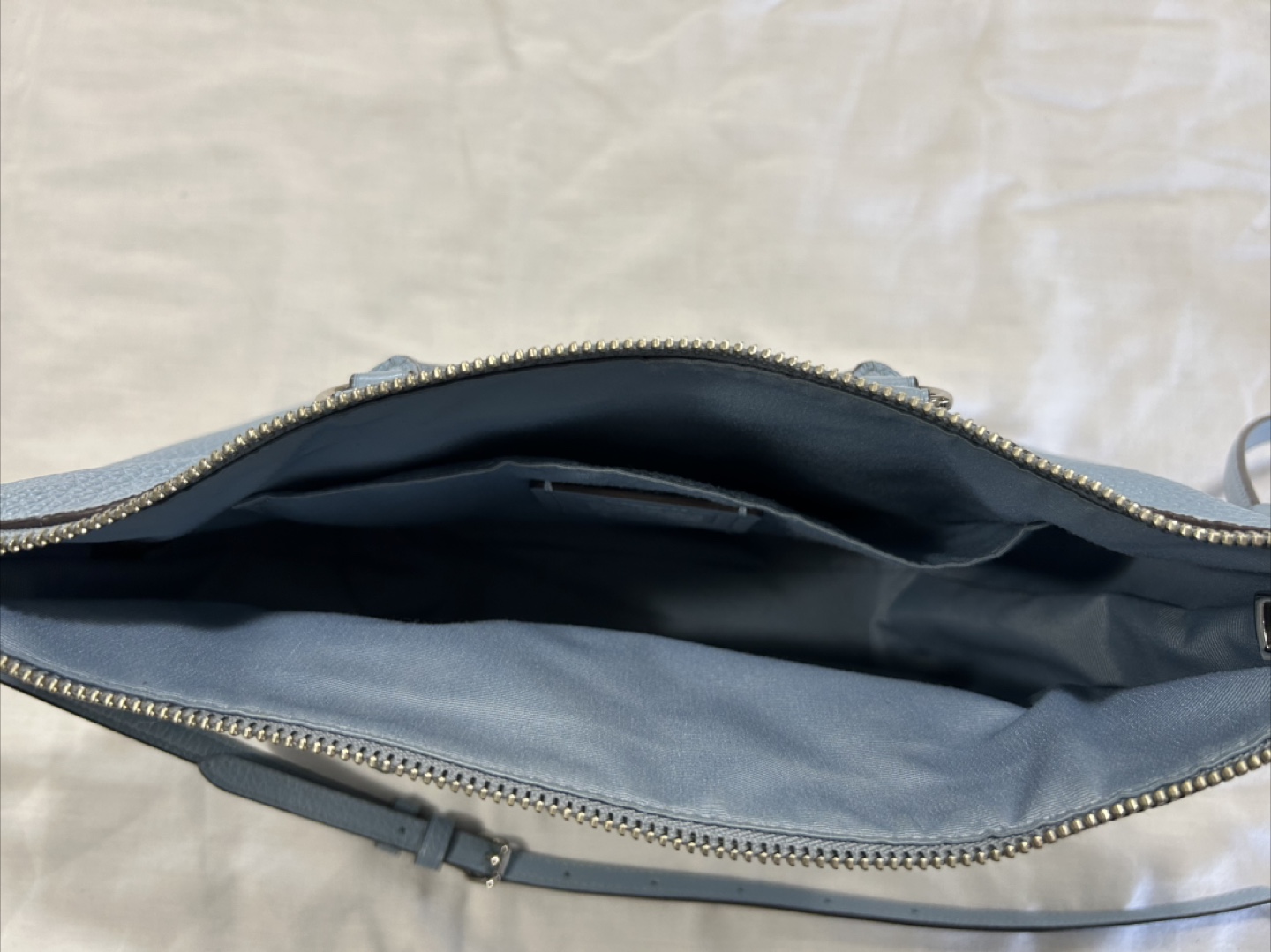 Coach Light Blue Leather Satchel Handbag - photo 2