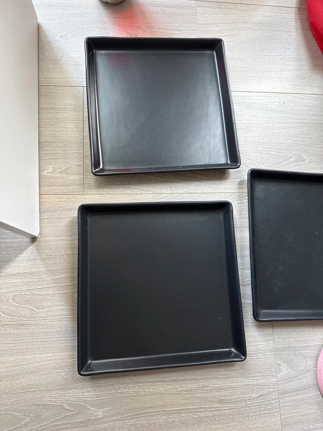 Three Black Square Trays - IKEA thumbnail