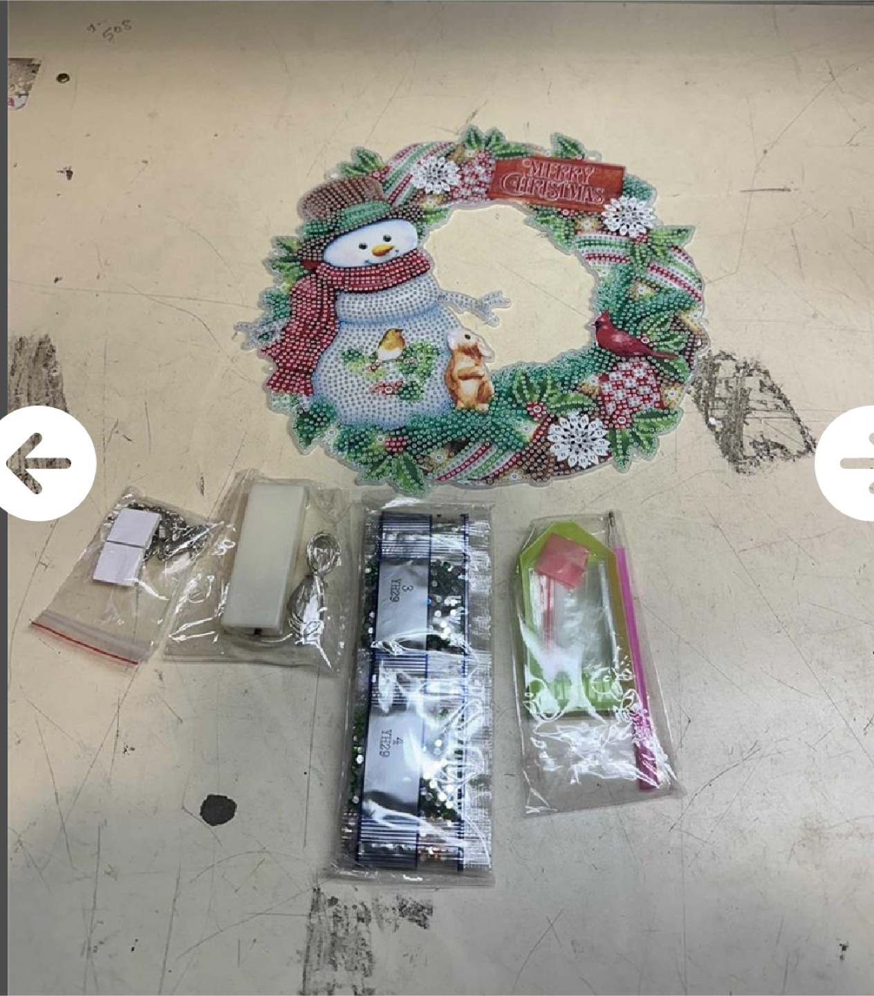 DIY Diamond Painting Kit - Snowman Christmas Wreath - photo 2