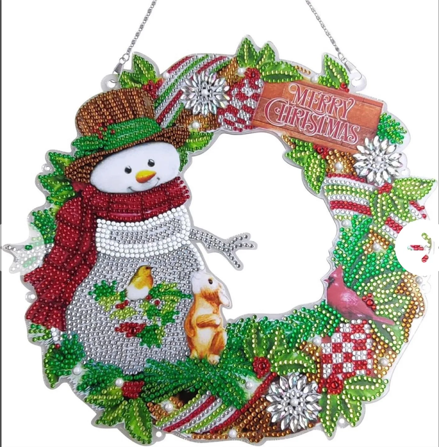 DIY Diamond Painting Kit - Snowman Christmas Wreath thumbnail