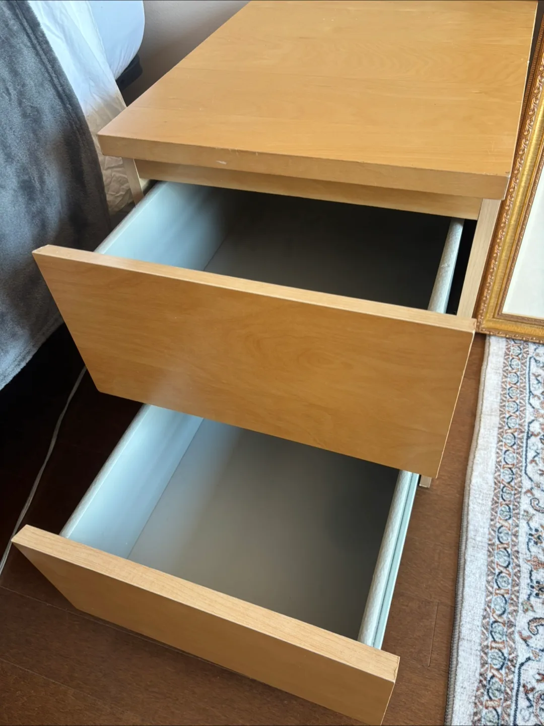 Pair of IKEA MALM Two-Drawer Nightstands image indicator(2)
