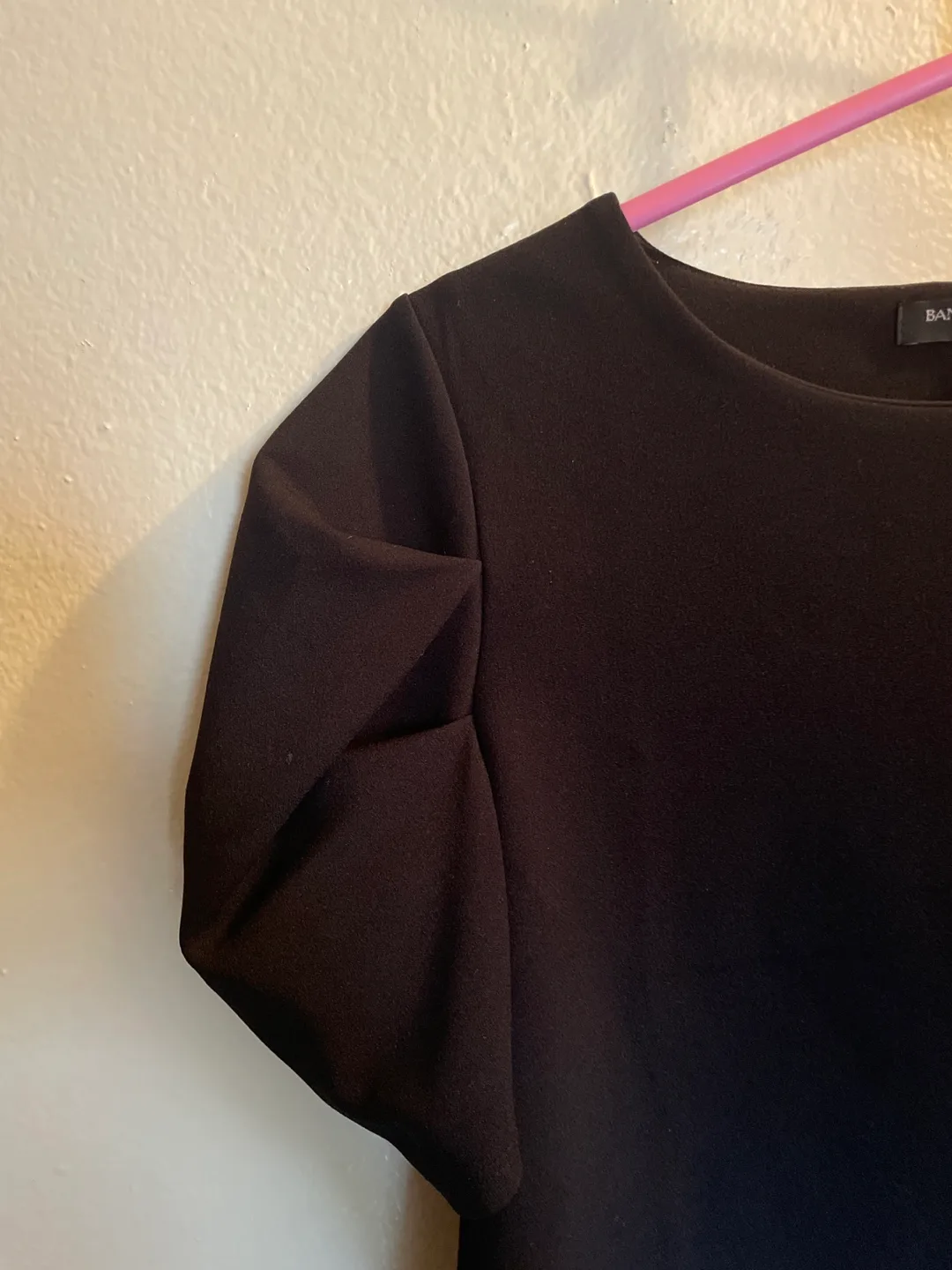 Banana Republic Black Puff Sleeve Blouse - Size Small image indicator(3)