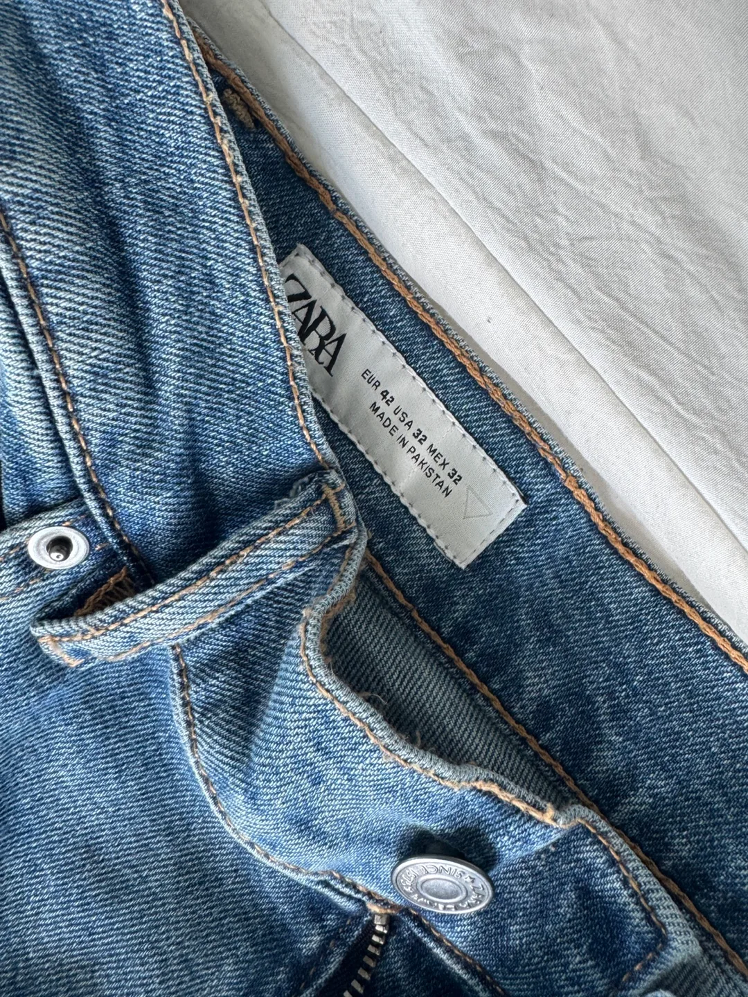 Zara Light Wash Straight Leg Jeans - Size 32 image indicator(2)