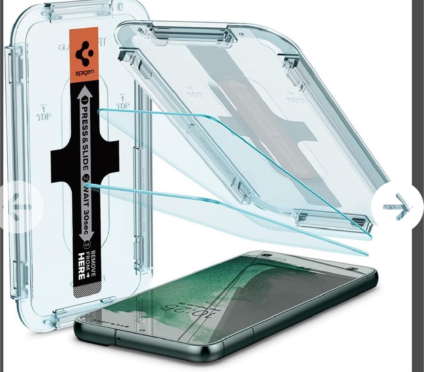 Spigen Glas.tr Ez Fit Screen Protector for Galaxy S22+ (2-Pack)