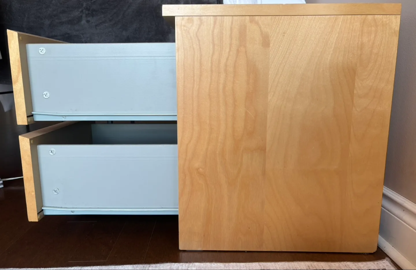 Pair of IKEA MALM Two-Drawer Nightstands image indicator(4)