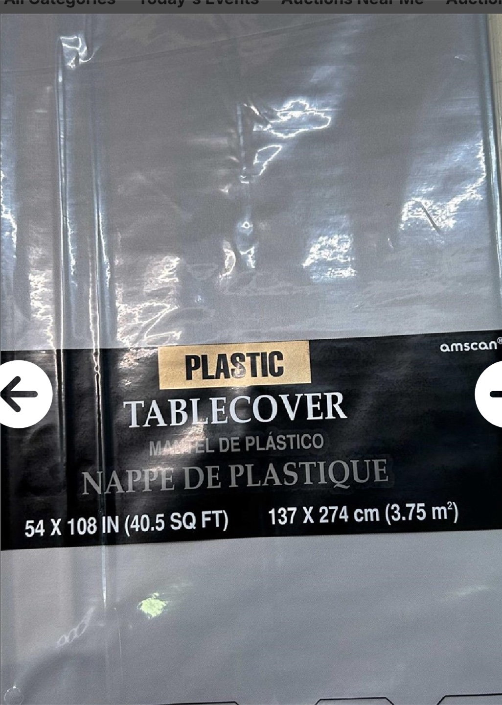 Bulk Amscan Plastic Tablecovers - Silver - photo 2