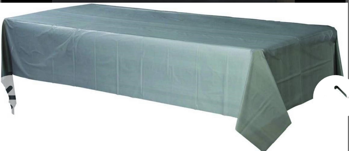 Bulk Amscan Plastic Tablecovers - Silver