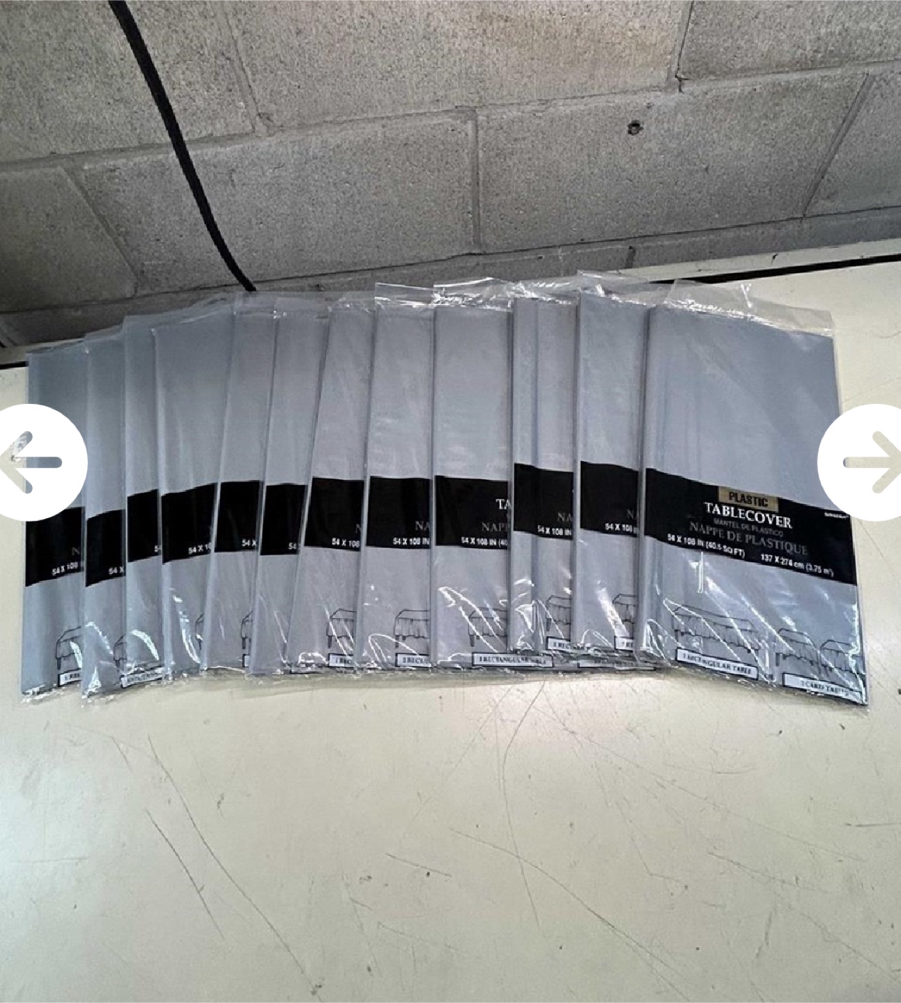 Bulk Amscan Plastic Tablecovers - Silver - photo 3