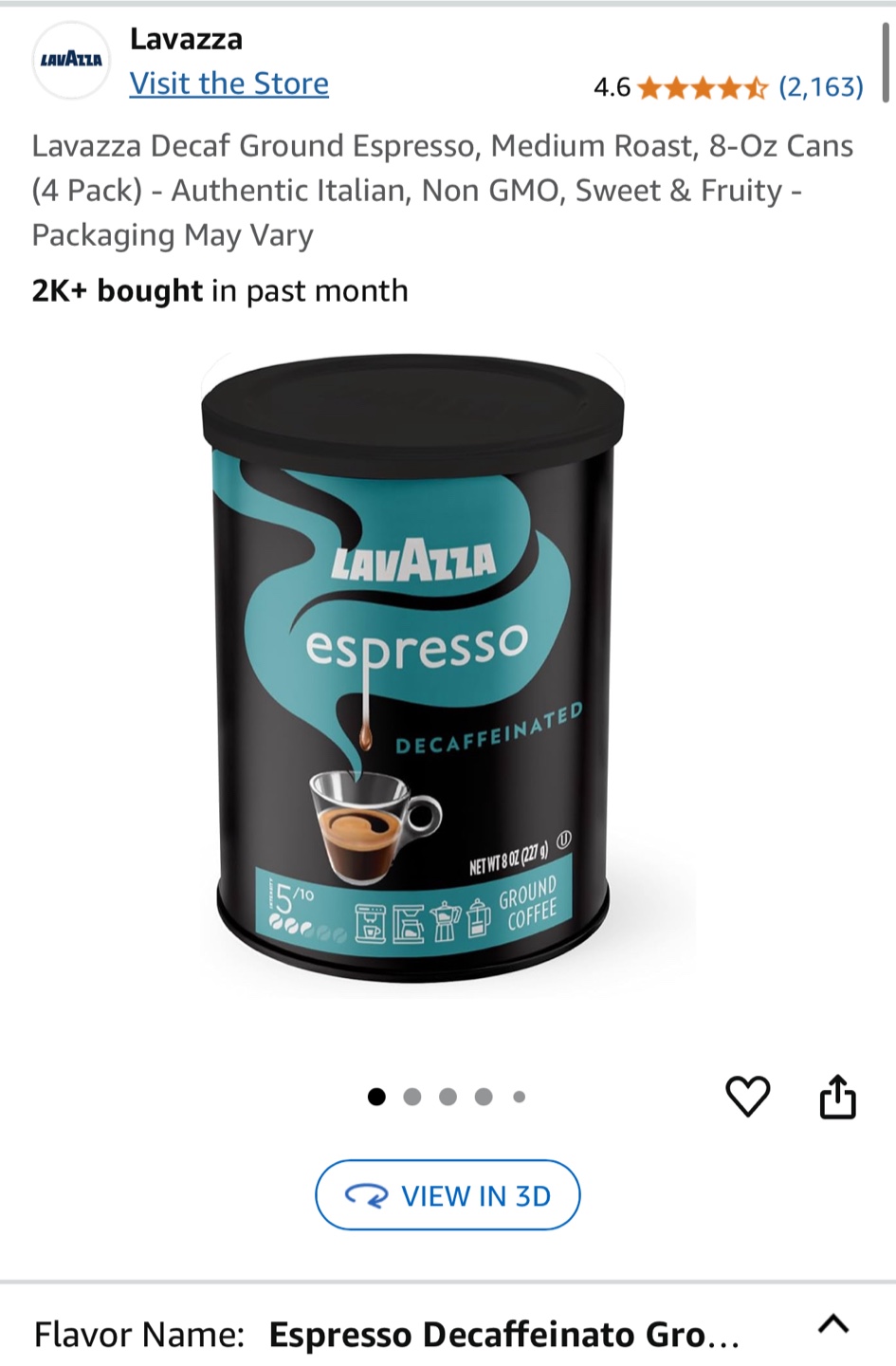 Lavazza Espresso Decaffeinated Ground Coffee - photo 3