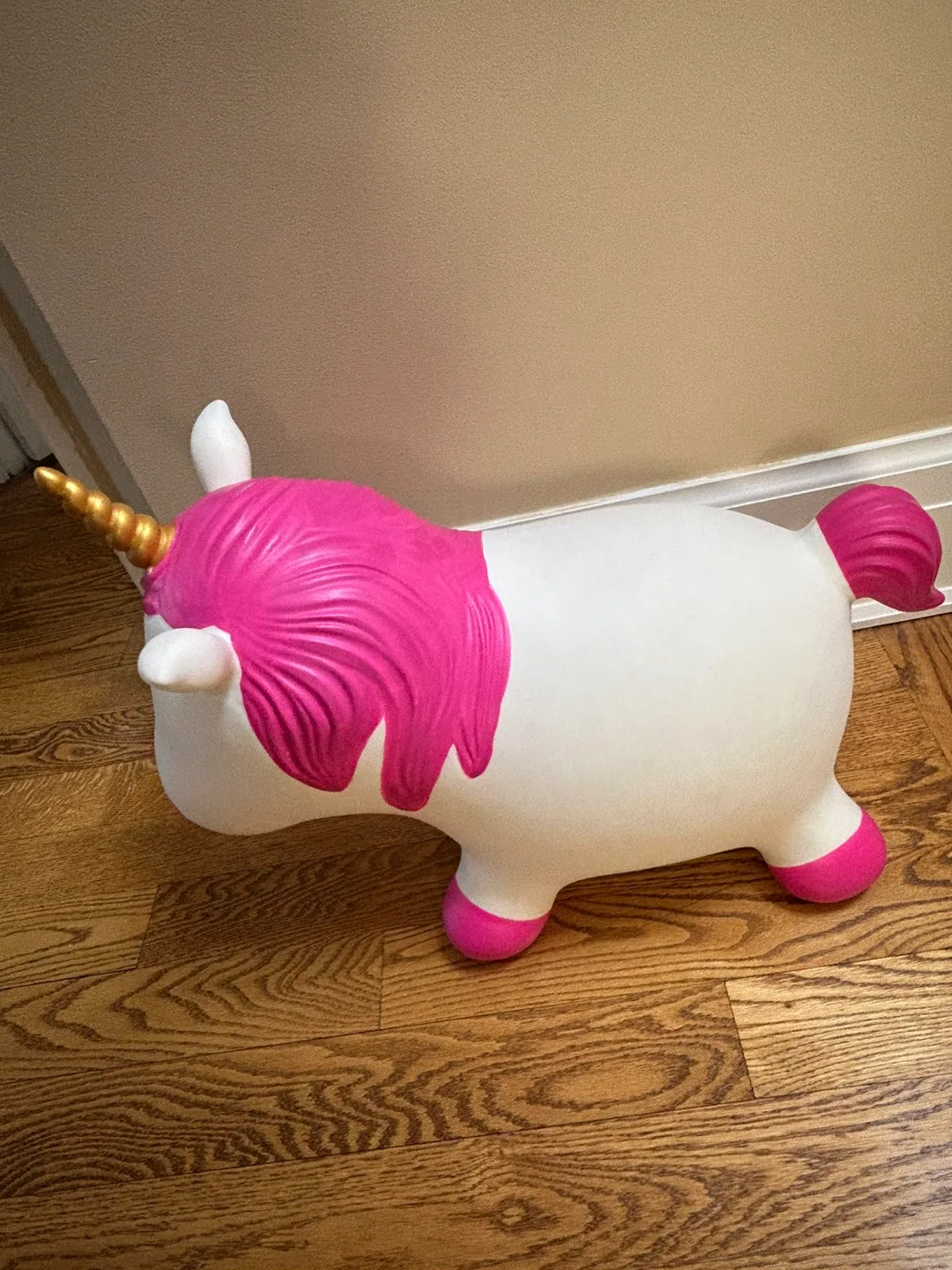 Farm Hoppers: Pink Unicorn Inflatable Bounce Toy image indicator(2)