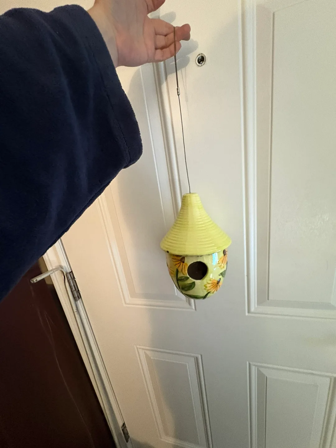 Ceramic Birdhouse with Sunflowers thumbnail