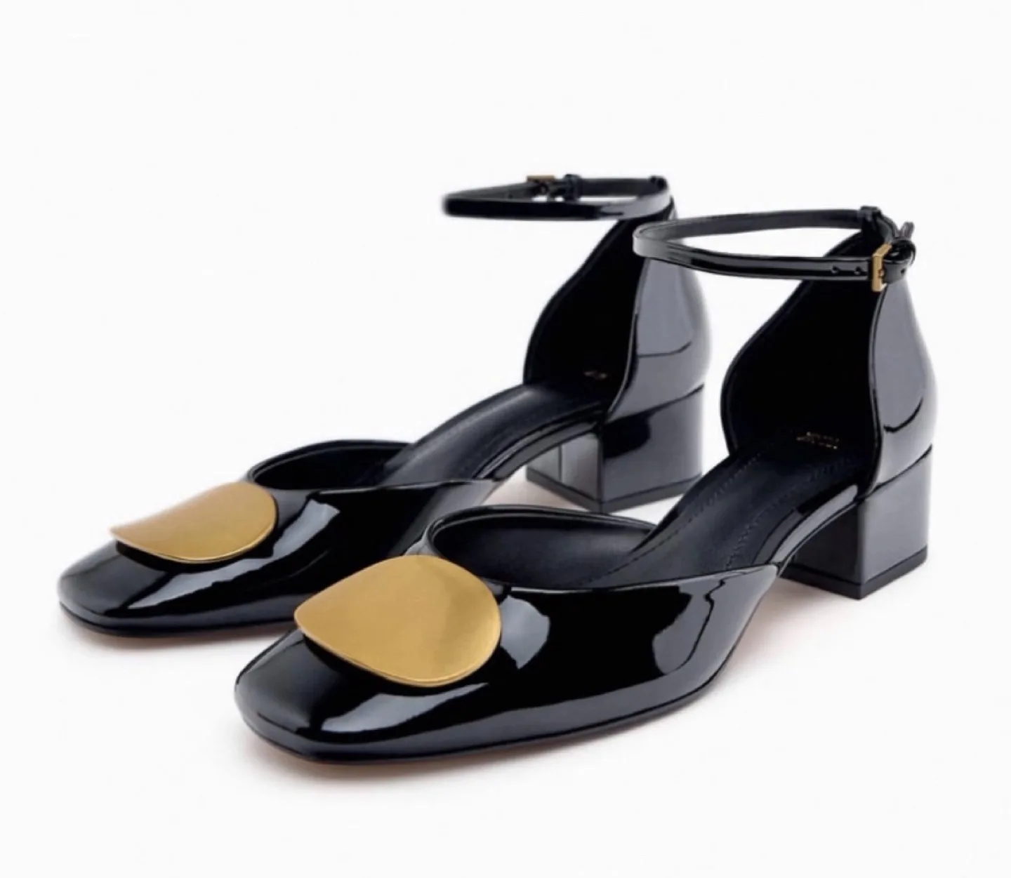 Zara embellished block heel shoes image indicator(4)