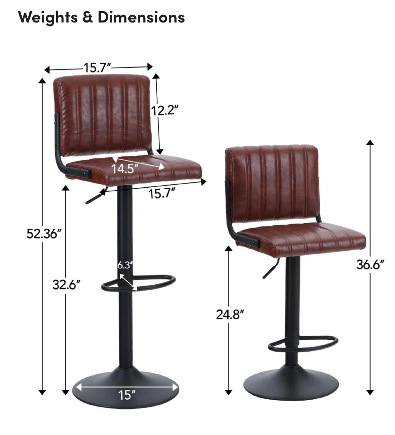 Adjustable Bar Stools🥕 - photo 4