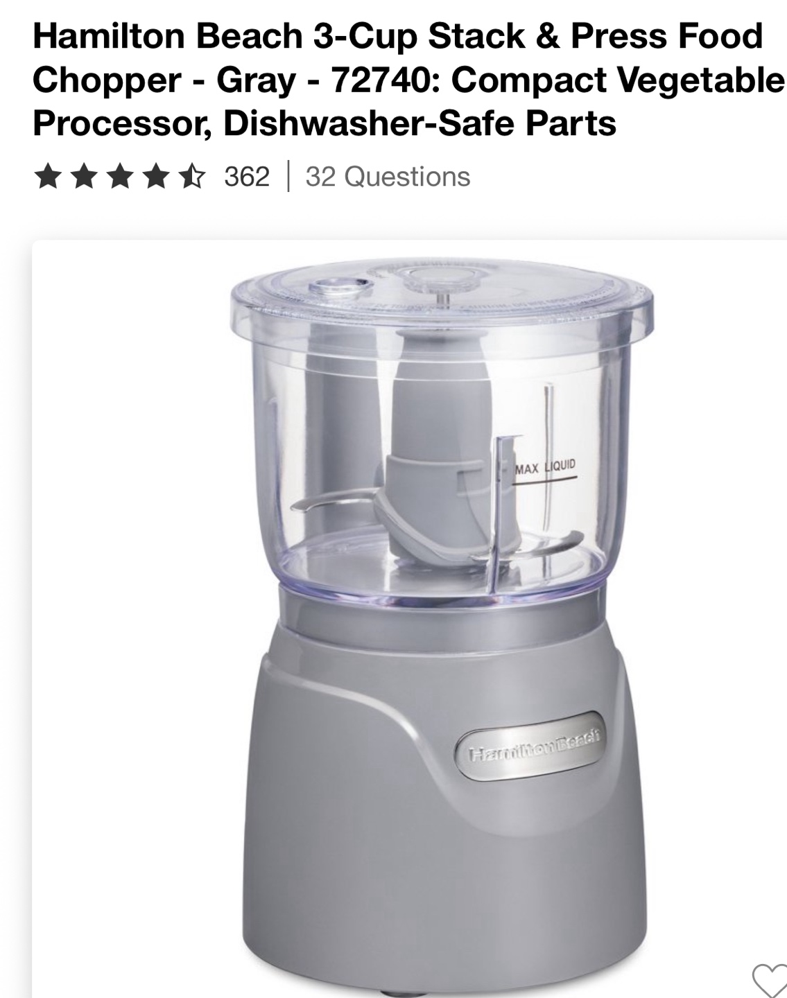 3-Cup Food Chopper
