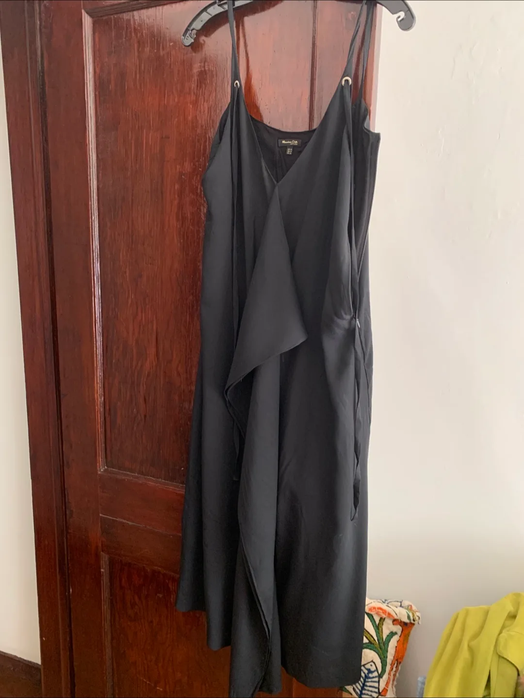 Black Sleeveless Wrap Dress Size 10 thumbnail