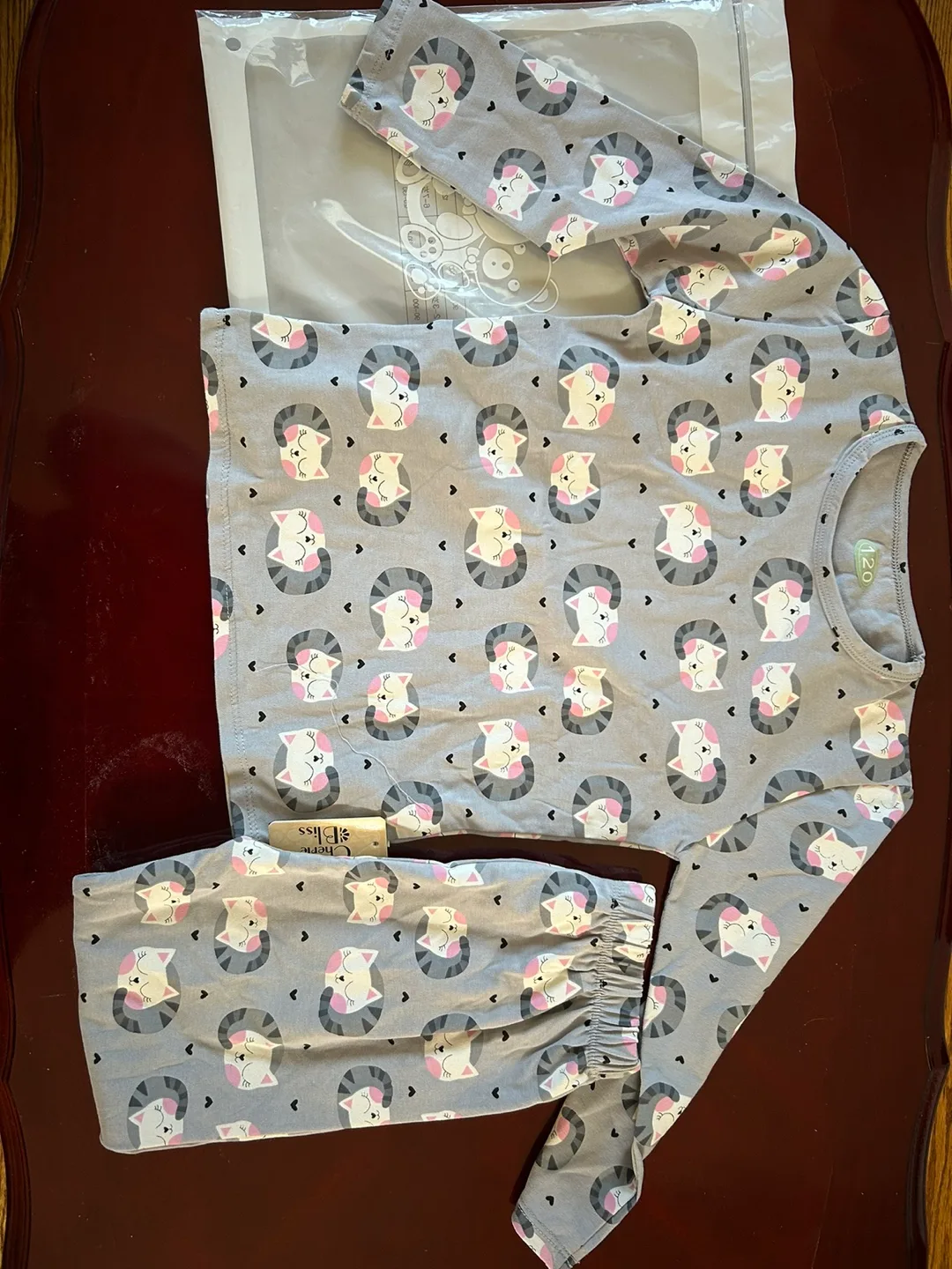 Kids Cat Pajamas Size 6/7 image indicator(3)