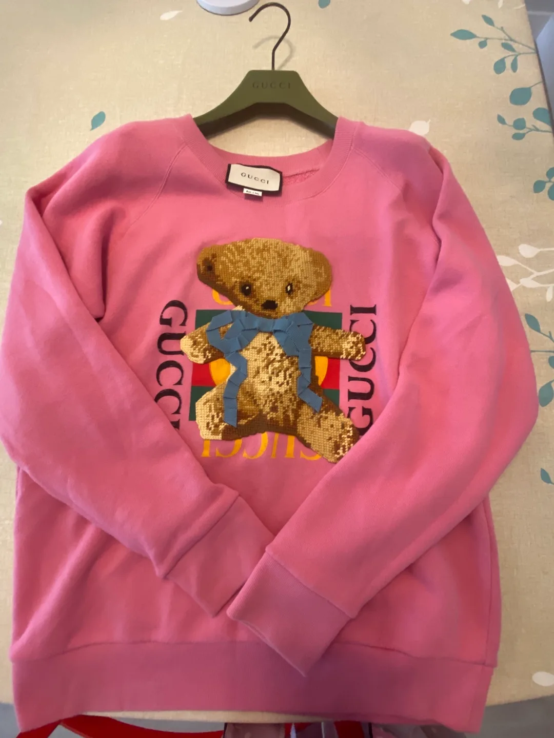 Gucci Pink Teddy Bear Sweatshirt