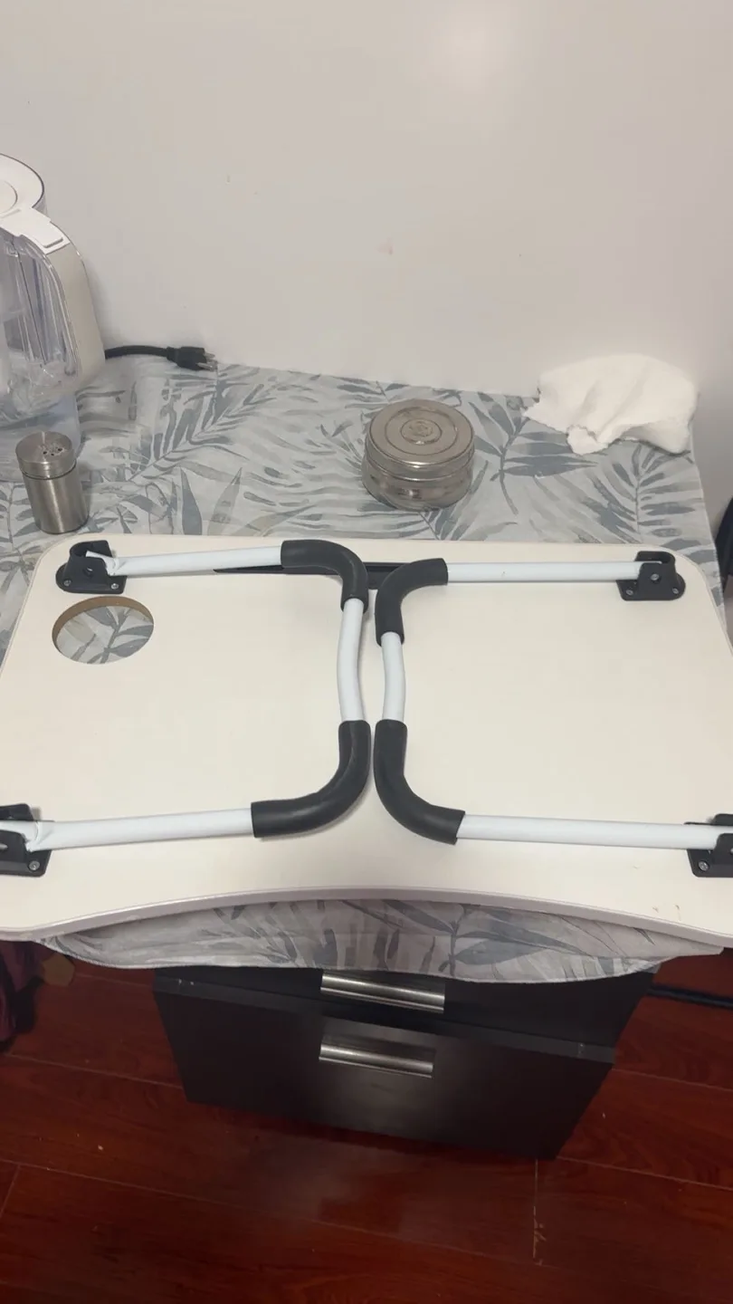 Portable Laptop Table, Foldable Bed Tray, White image indicator(3)