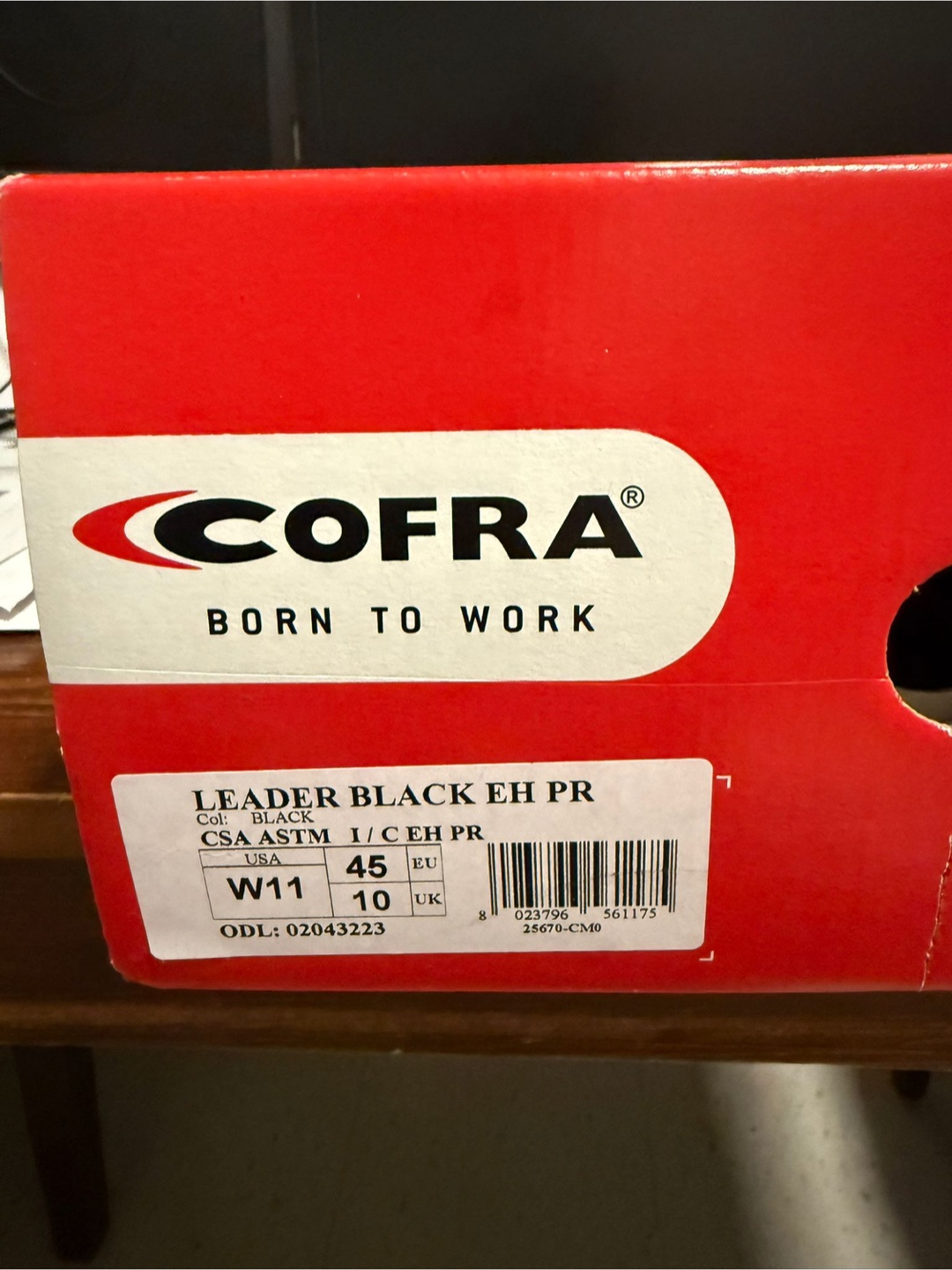 Cofra Leader Black EH PR Safety Boots - Men's Size 10 - photo 2