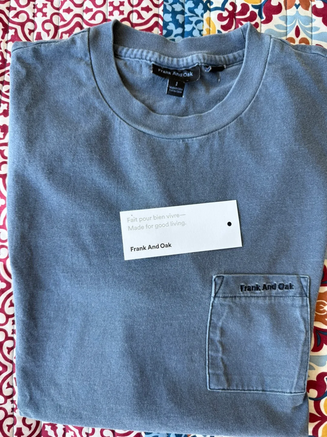 Men's T-Shirt - (Small) 100% Organic Cotton Natural Faded Look! image indicator(2)