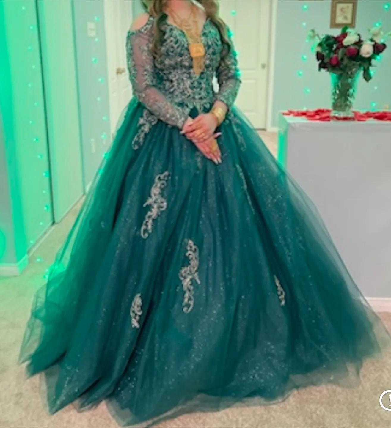 Ballgown long lace sleeve Dress I’ll take the best offer image indicator(4)