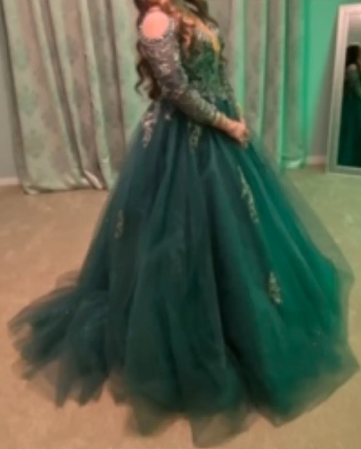 Ballgown long lace sleeve Dress I’ll take the best offer image indicator(2)