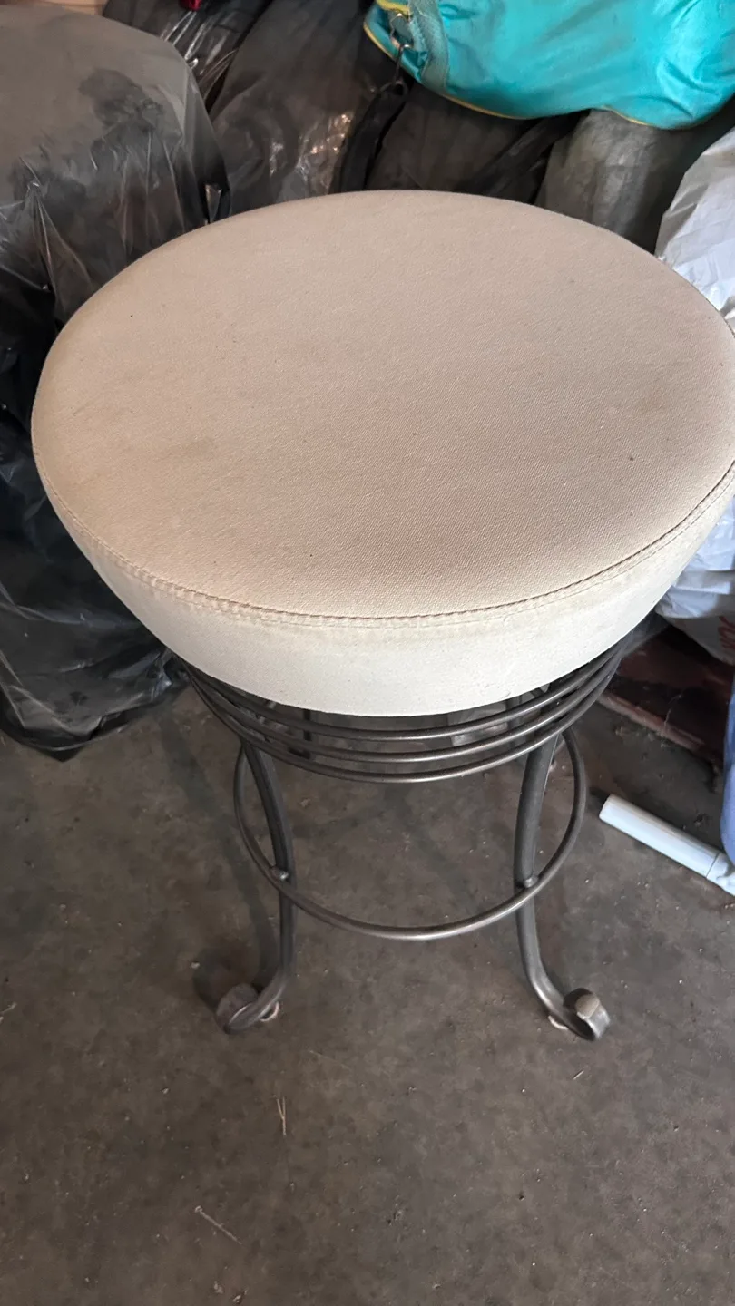 Metal and Fabric Bar Stool thumbnail