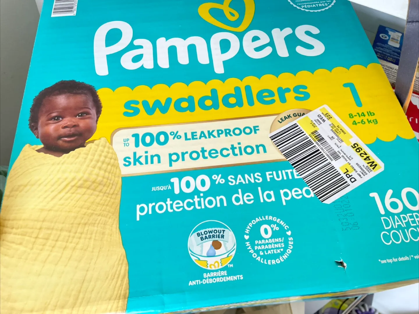 Pampers Swaddlers Size 1 Diapers - 160 Count thumbnail