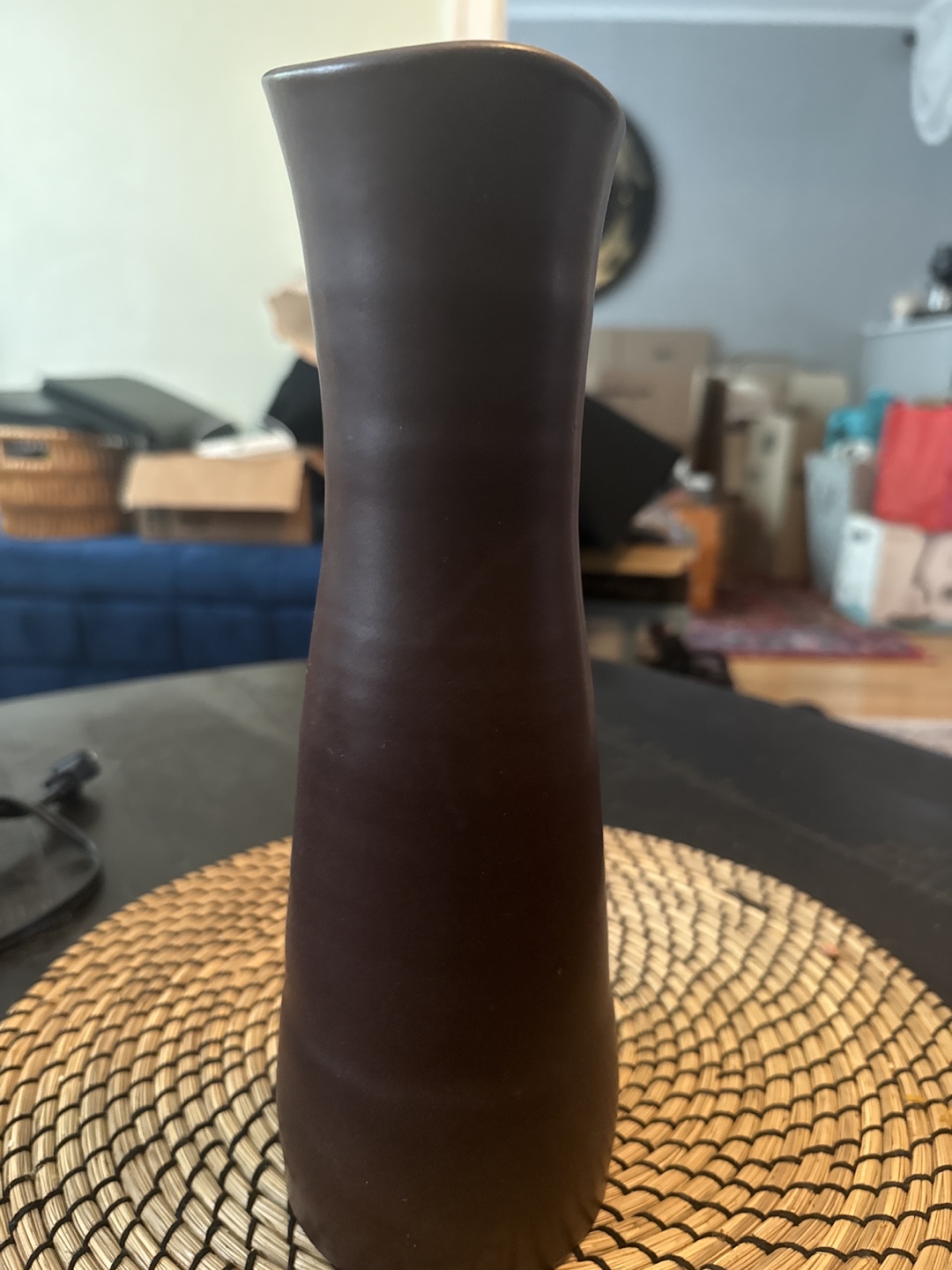 Dark Brown Ceramic Vase
