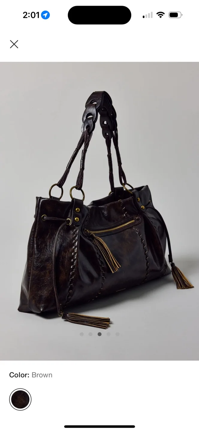 Silence+noise Brown Leather Bag image indicator(3)