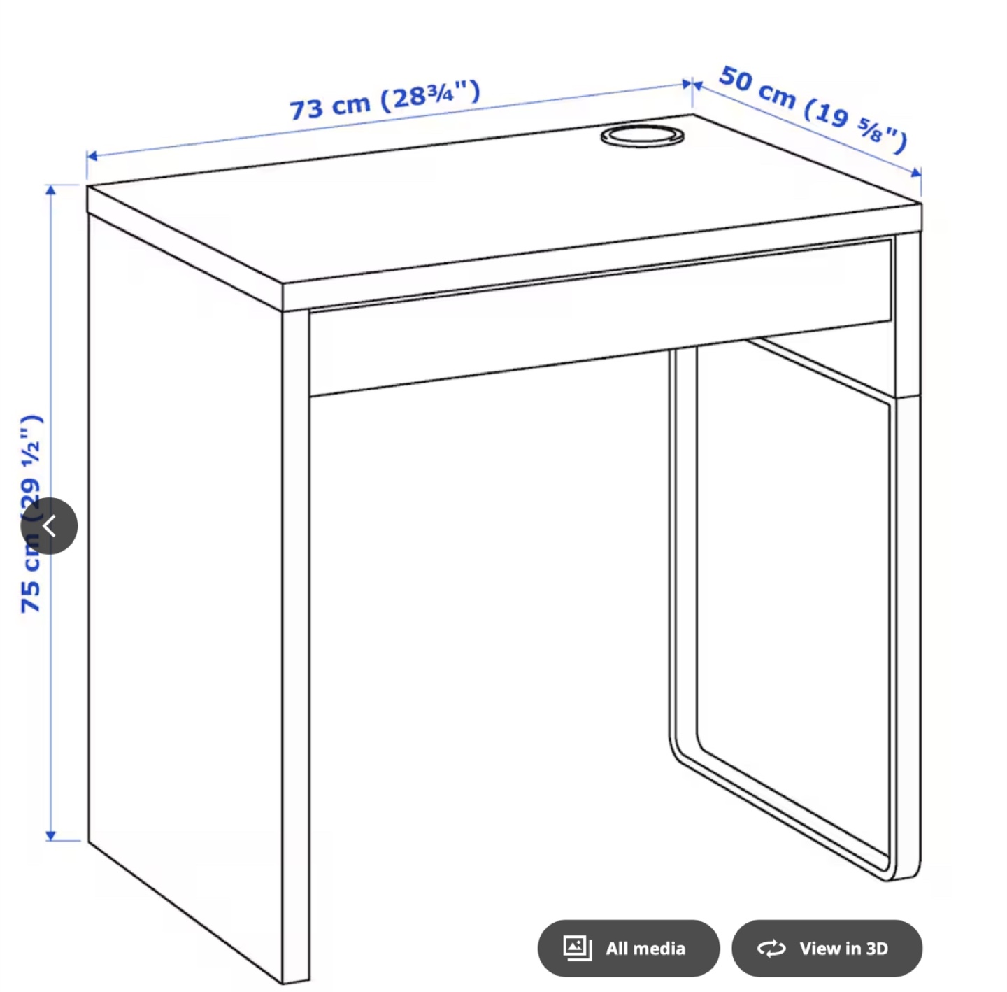 IKEA MICKE Desk - White - photo 2