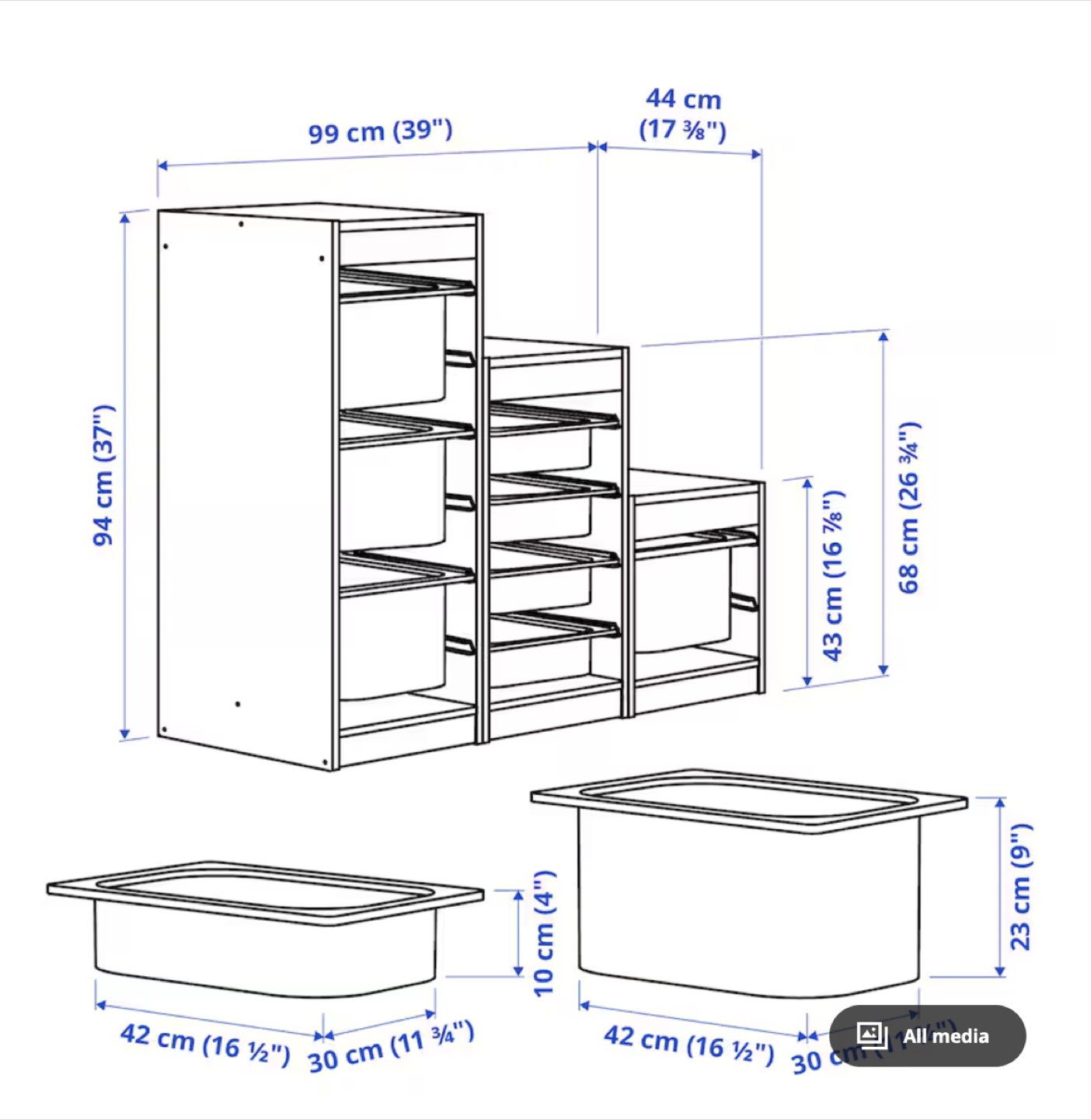 IKEA TROFAST Storage Combination with Bins - photo 3