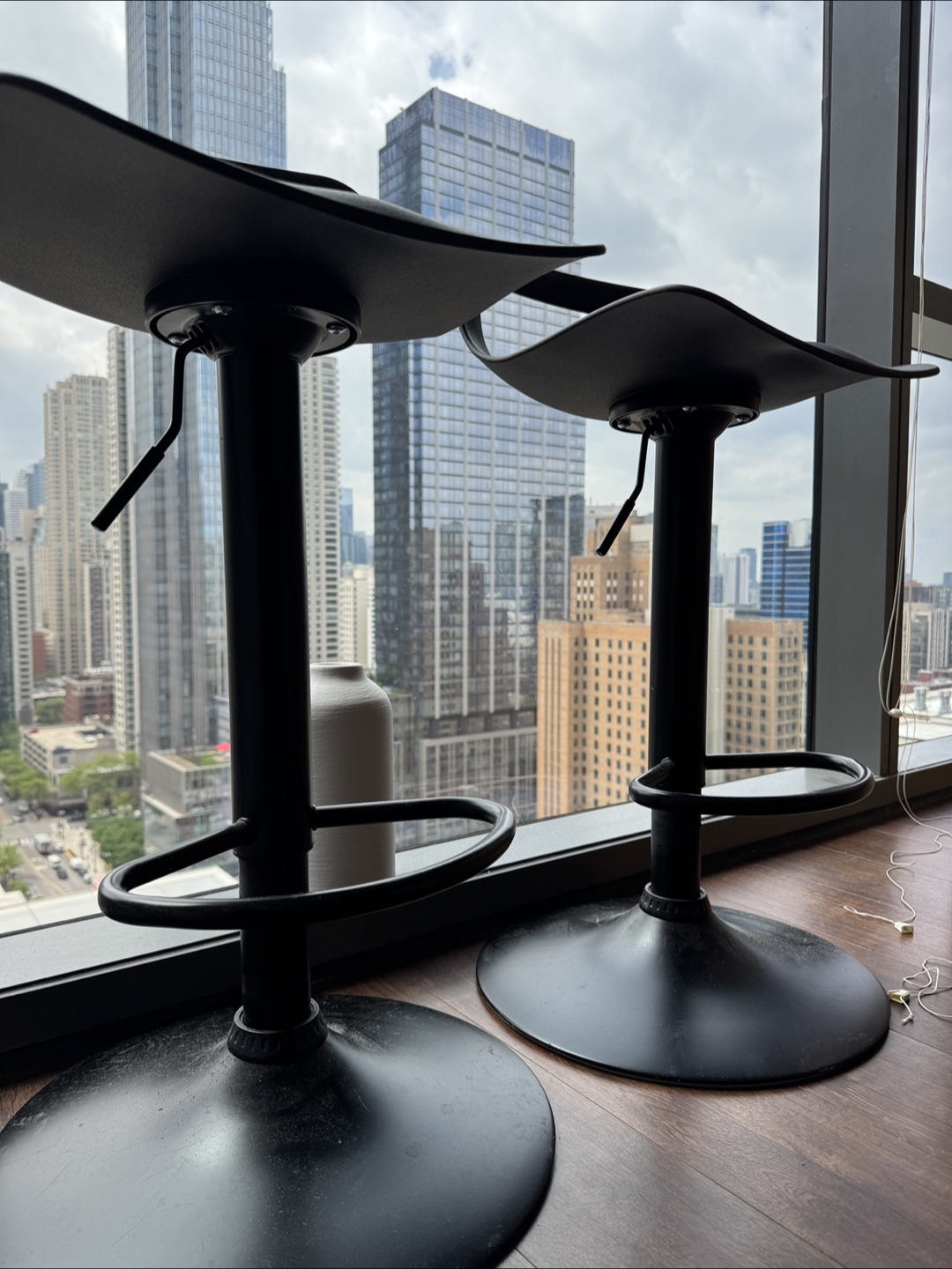 Pair of Black Bar Stools - photo 3