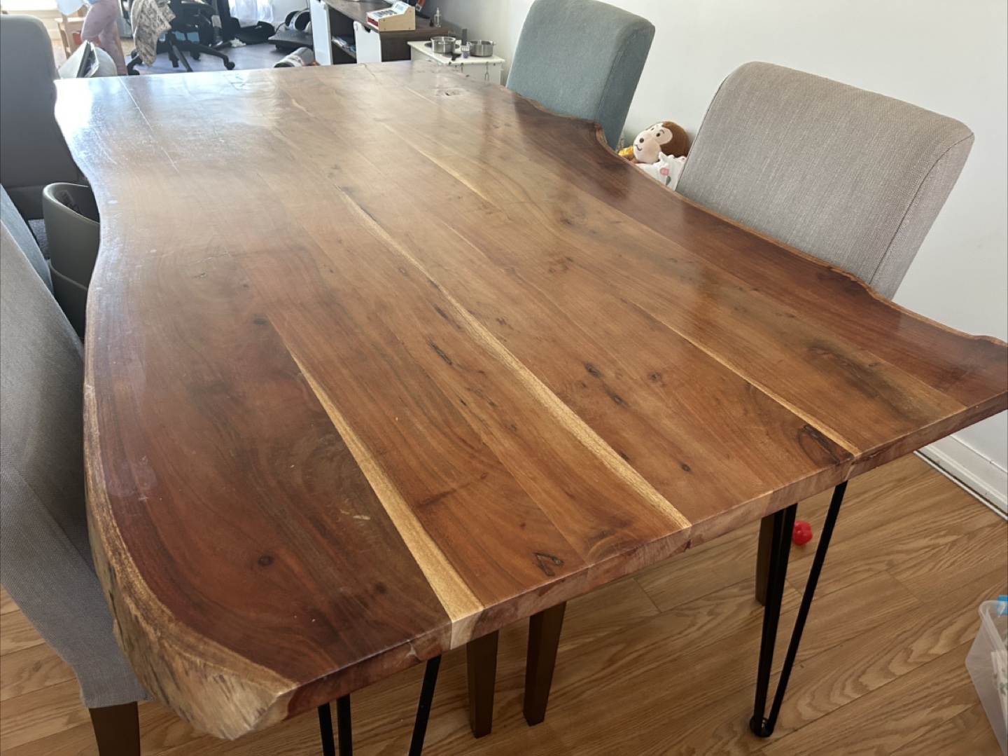 Live Edge Dining Table with Hairpin Legs - photo 4