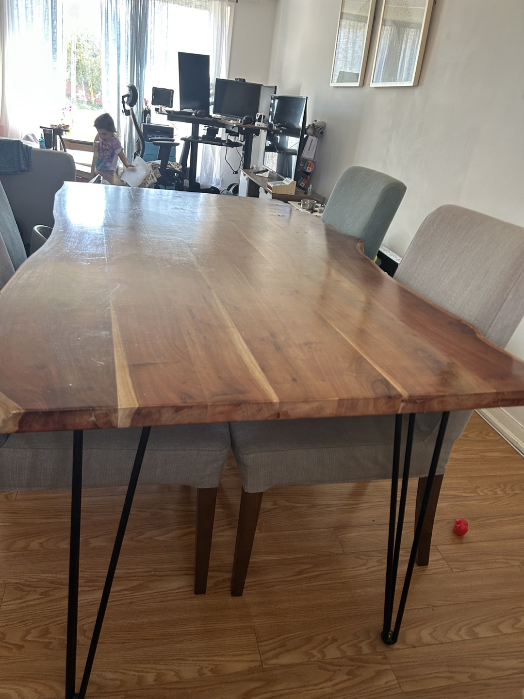 Live Edge Dining Table with Hairpin Legs - photo 5