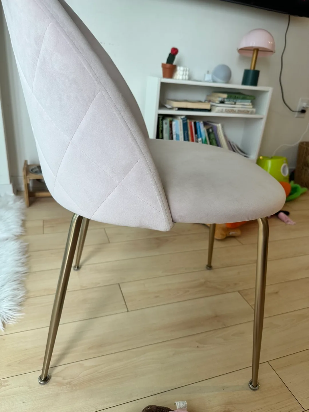 Dining Table Set – with 2 Baby Pink Velvet Chairs image indicator(4)