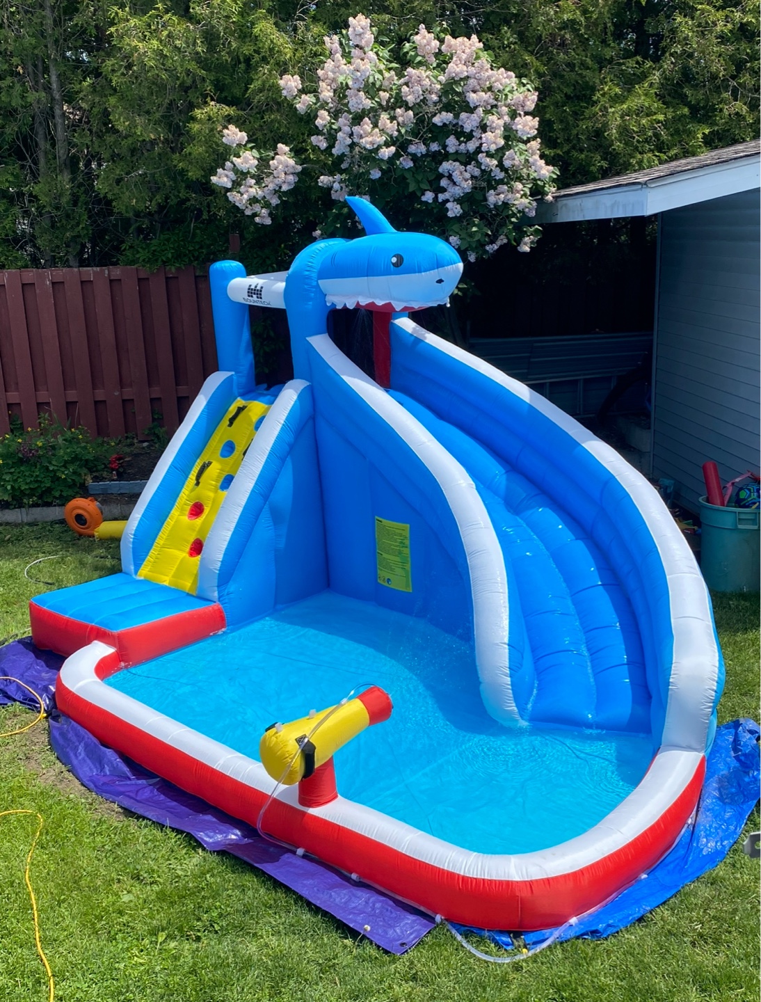 Used Inflatable Water Slides & Orange Fan - photo 2