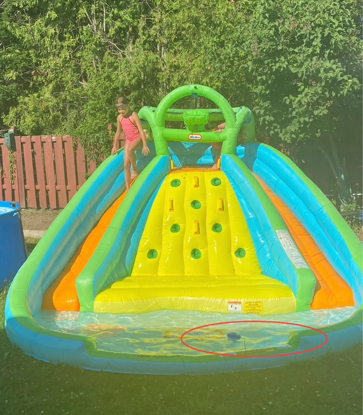Used Inflatable Water Slides & Orange Fan