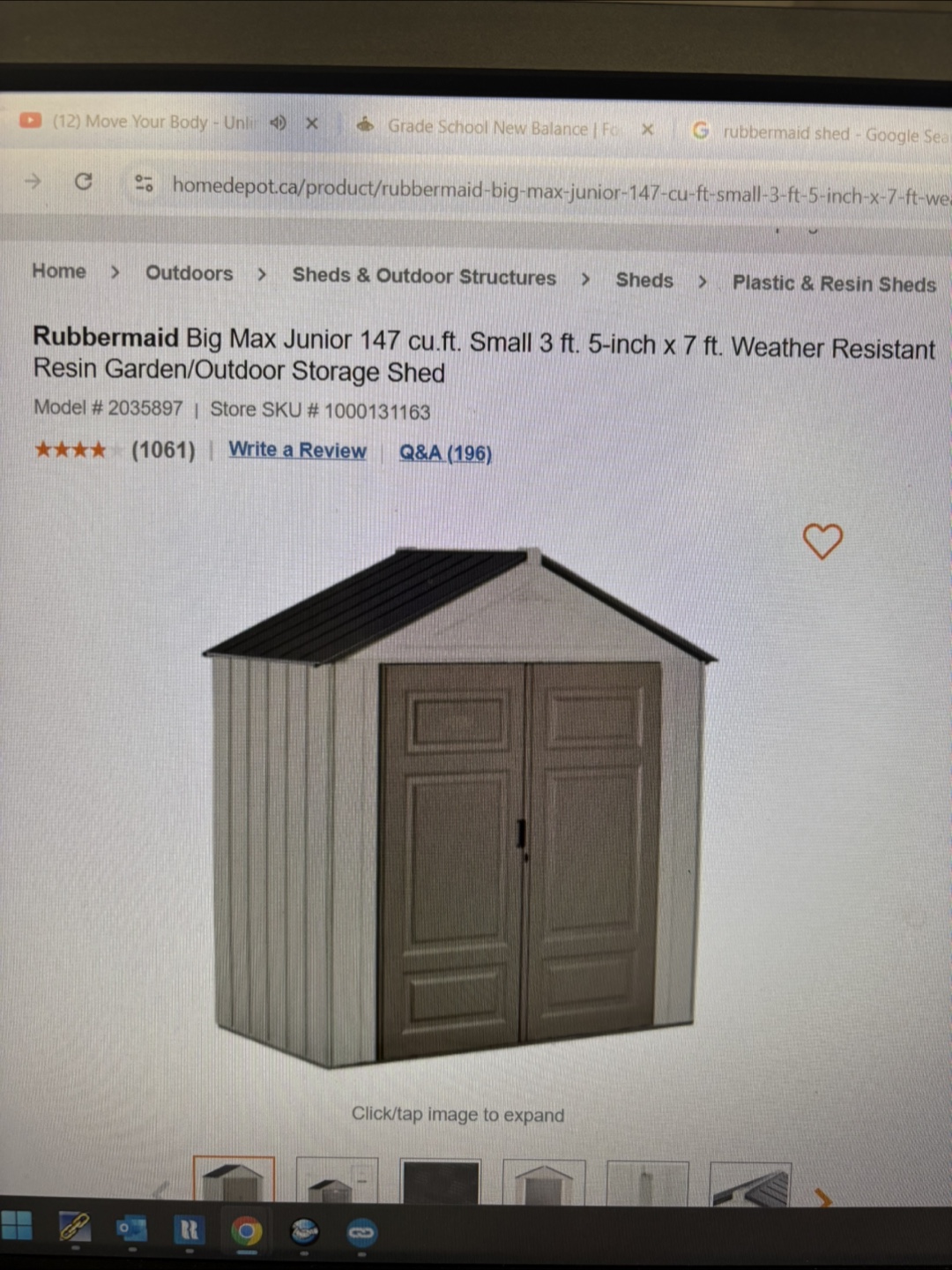 Rubbermaid Big Max Junior Resin Garden Shed - photo 2