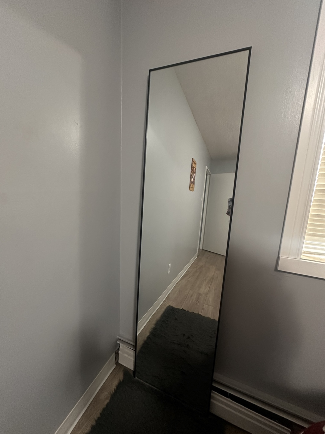 Full-Length Mirror with Black Frame - photo 2