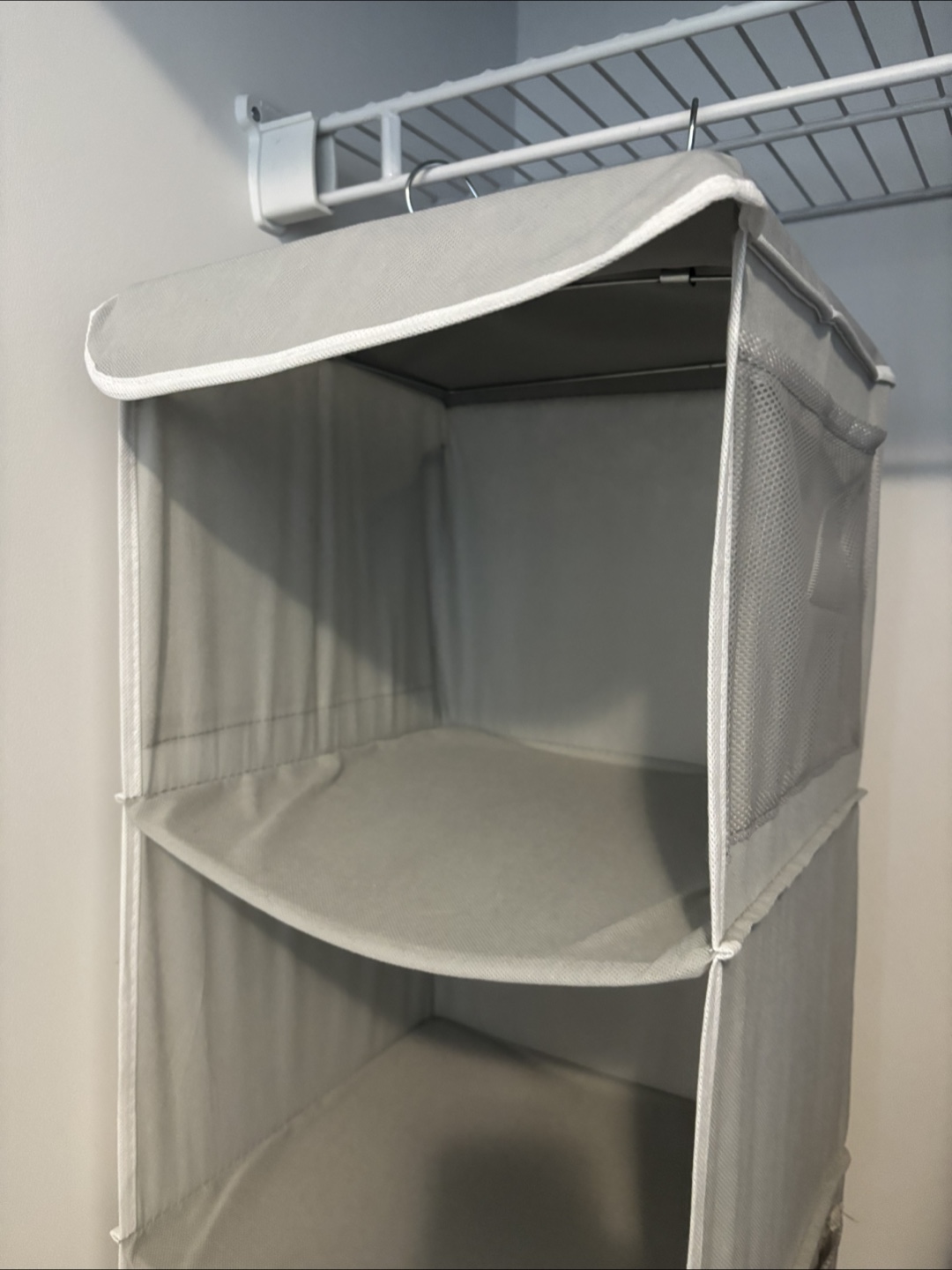 Grey Fabric Hanging Closet Organizer - photo 3